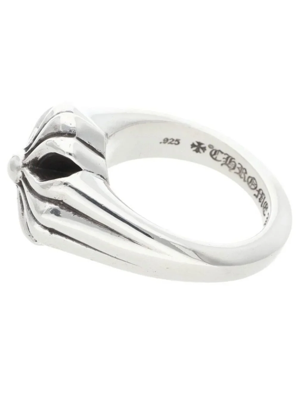 Chrome Hearts Cutout CH Pls LG Large CH Plus Silver Ring